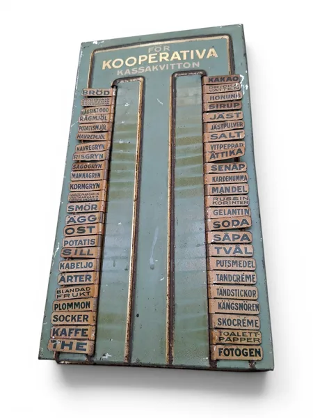 INKÖPSTAVLA/KVITTOSAMLARE