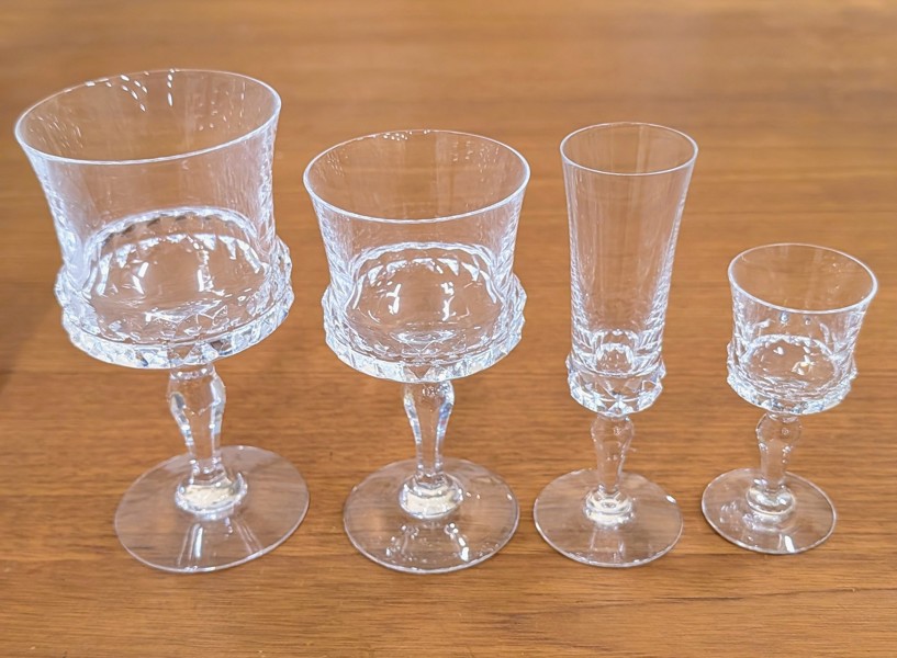 Kristallglas 48 st Orrefors "Silvia" design Ingeborg Lundin