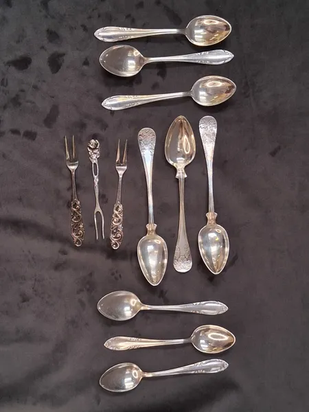 TESKEDAR SAMT GAFFLAR, SILVER