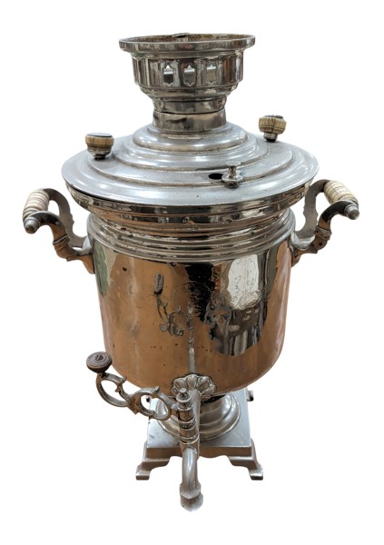 Samovar troligen rysk 1900-tal