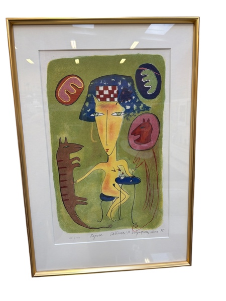 Färglitografi av Catharina B Liljegren 1995