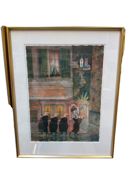 Färglitografi troligen Kjell Sundberg