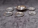 PARTI SILVER, askfat samt coasters