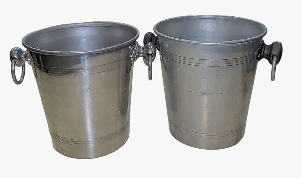 Champagnekylare 1 par i aluminium 1900-talets 2:a hälft