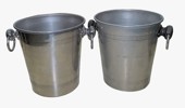 Champagnekylare 1 par i aluminium 1900-talets 2:a hälft
