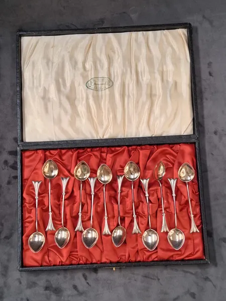 KAFFESKEDAR, SILVER, 12 st