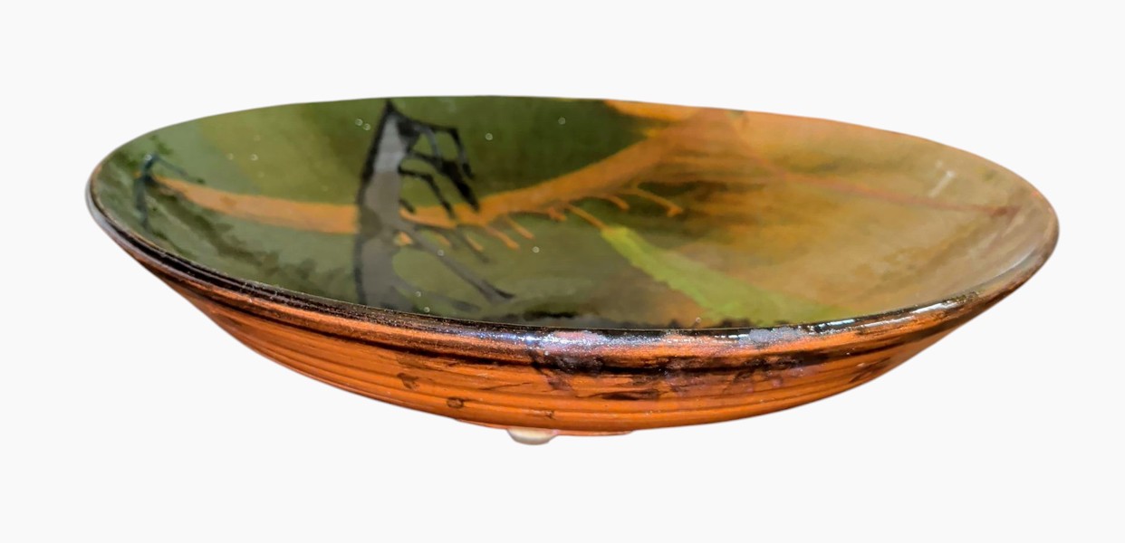 Buxo Tomas Skålfat glaserat Terracotta signerad