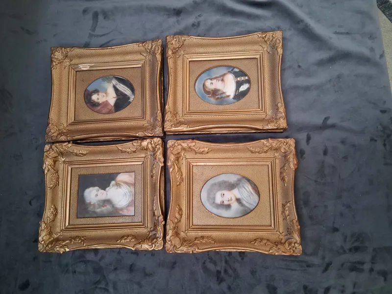 MINIATYRPORTRÄTT, 4 st