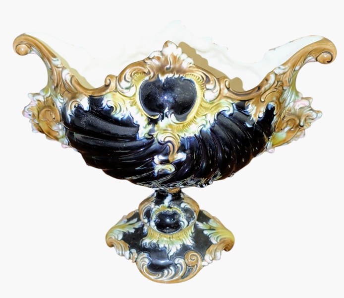 Okänd designer för Julius Dressler, jardiniere, majolika Österrike omkring 1900