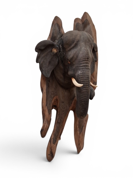 VÄGGSKULPTUR, elefant