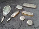 PARTI SILVER, borste, spegel mm