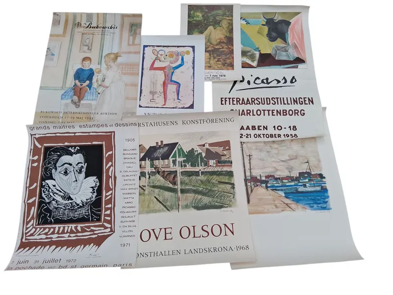 PARTI UTSTÄLLNINGAFFISCHER, Picasso, Brauner mm