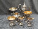 KAFFESERVIS mm, nysilver, 7 delar