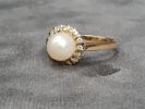 RING, 14k guld, pärla