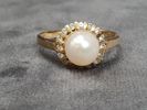 RING, 14k guld, pärla