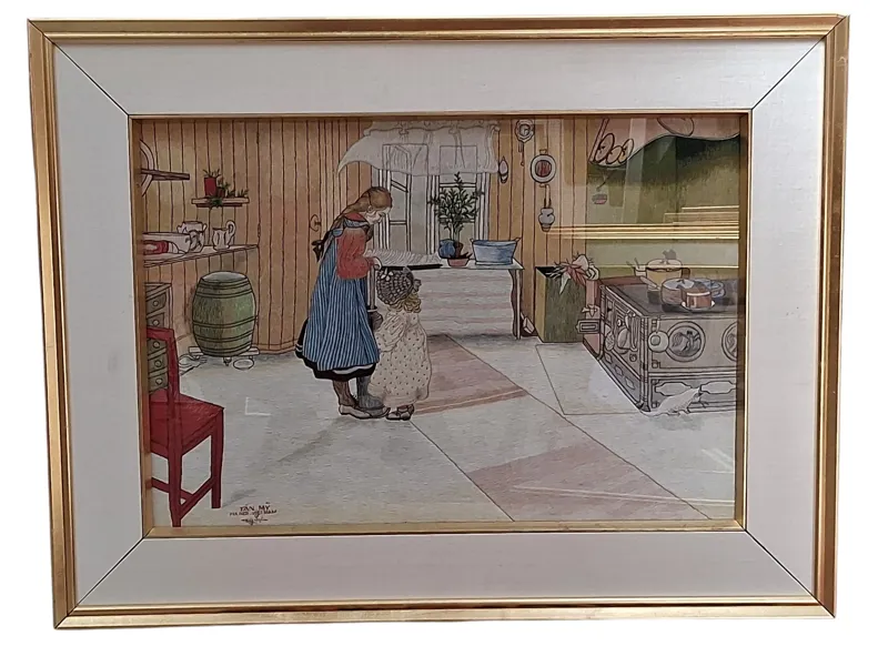 BRODERITAVLA, Carl Larsson, efter