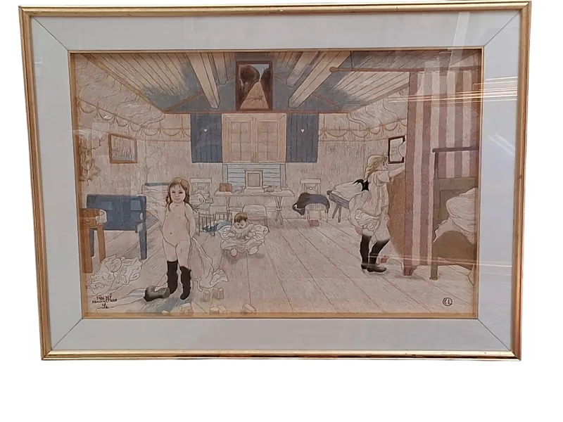 BRODERITAVLA, Carl Larsson, efter