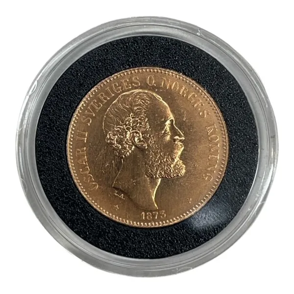 MYNT 20-kronor GULD, Oscar II 1875