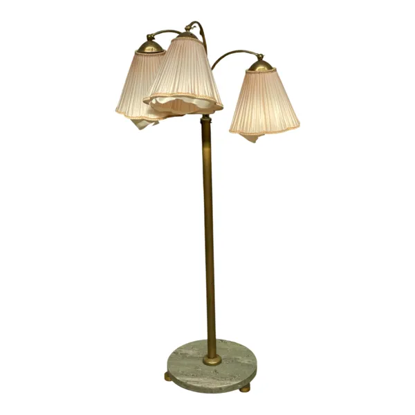 Golvlampa 3-armad i mässing
