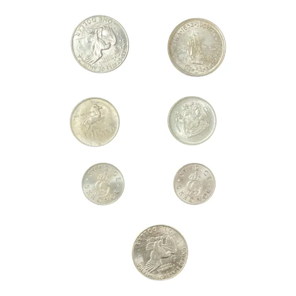 Myntsamling, mindre innehåller silver