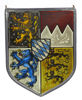 Fönsterprydnad, blyglas, Bayerns statsvapen, h 15 cm
