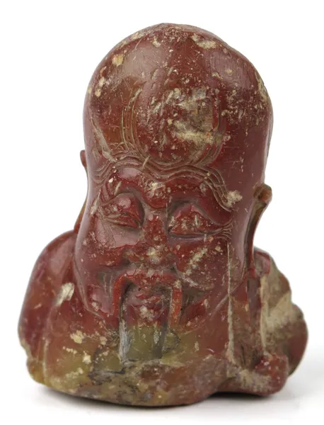 Skulptur, soapstone, Kina, 18-1900-tal, Shoulao, 