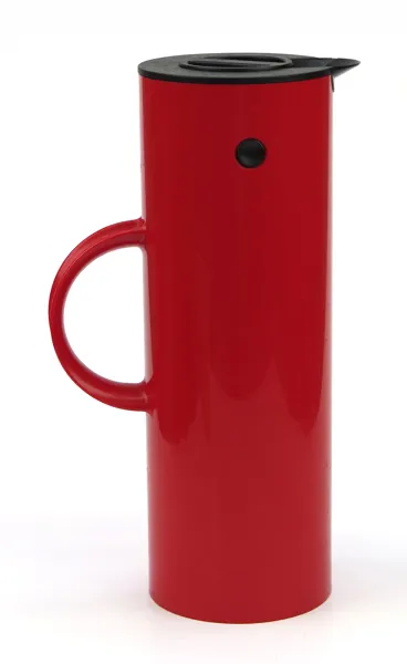 Magnussen, Erik för Stelton, termos, röd plast, Stelton Classic, EM77, design 1977, h 30 cm
