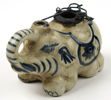 Rökelsekar, glaserat flintgods med bronsmontage, orientaliskt arbete, 1900-tal,
