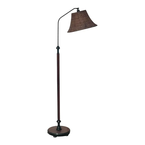 Golvlampa, flätad skärm
