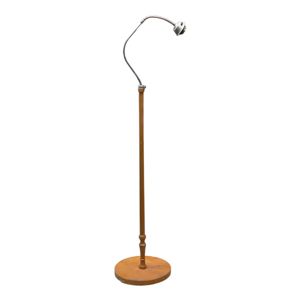 Golvlampa, funkisstil, 1930-40 tal, alm och metall