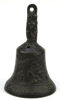 Handklocka, patinerad brons, så kallad Bell of Mechelen (Malines), Flandern, barock, 1500-tal, dekor av mytologiska motiv samt latinsk devis “Sit nomen Domini benedictum”, h 12 cm, kläpp saknas