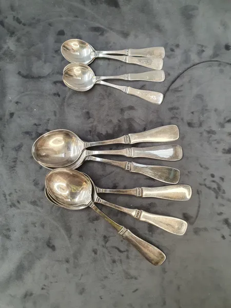 Parti bestick, skedar, silver