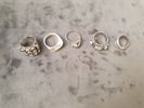 Ringar, 5 st, silver