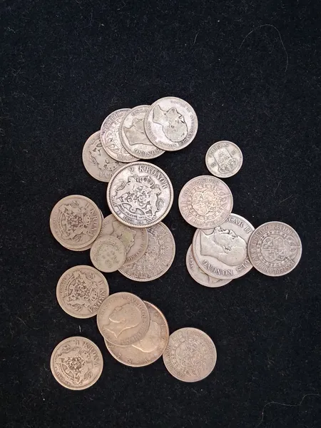 Mynt, 80 % silver, mindre antal