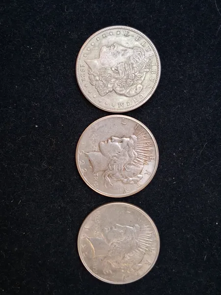 Mynt, 3 st, silver