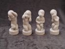 Figuriner, 4 st, porslin