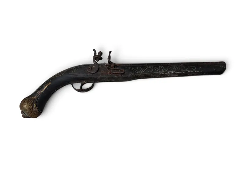 Pistol, flintlås, orientalisk