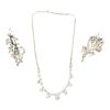 SILVER 3 delar, halsband samt broscher, vikt 42 g