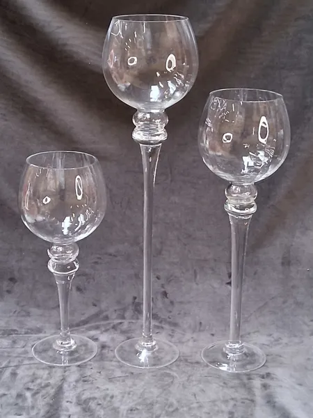 Ljuslyktor, glas, 3 st