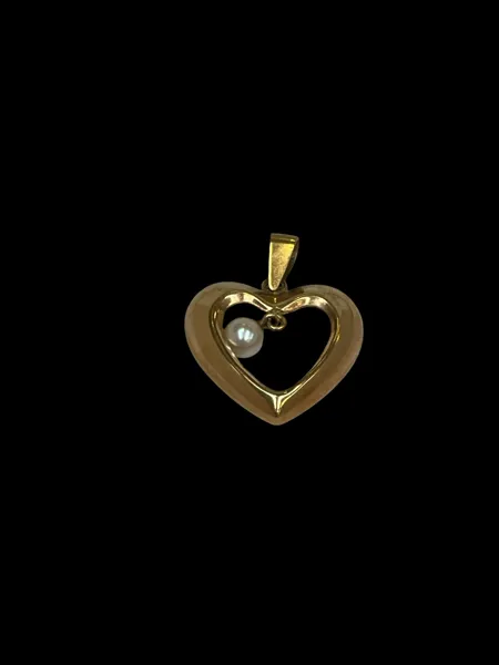 HÄNGE med pärla, 18k kontrollstämplat, vikt 1,5 gram