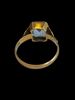 RING 18k rödguld, infattad fasettslipad sten, kontrollstämplad, vikt 3,4 gram