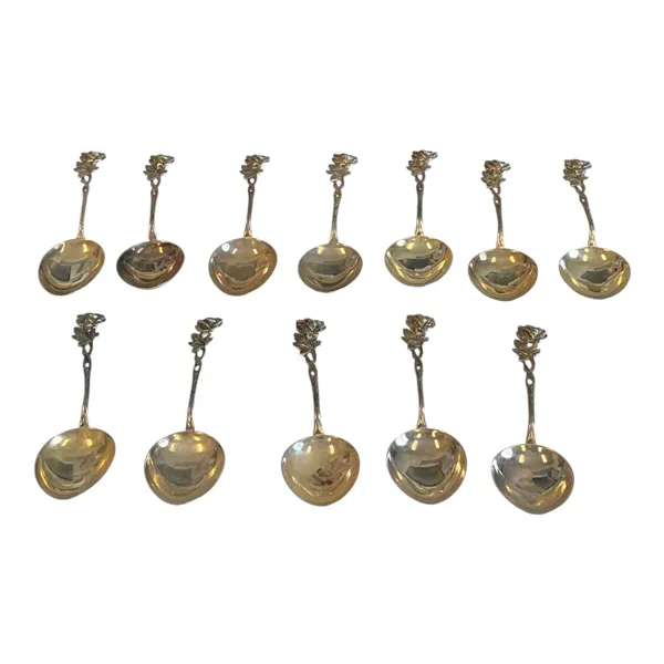 DESSERTSKEDAR 12 st, Rosen 830s vikt 239 gram