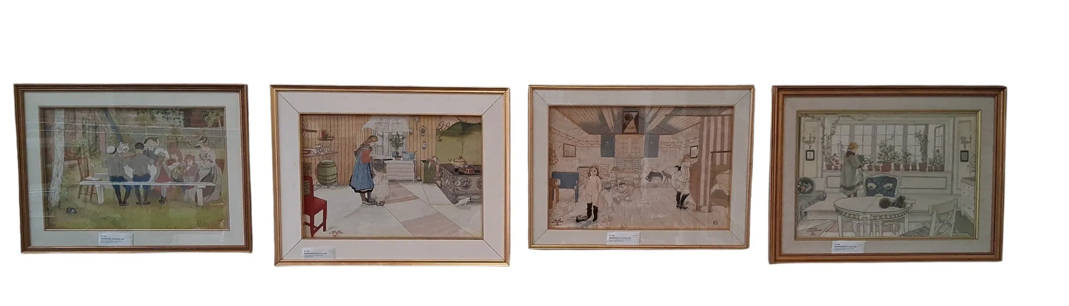 BRODERITAVLOR, 4 st, Carl Larsson, efter