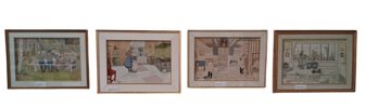 BRODERITAVLOR, 4 st, Carl Larsson, efter