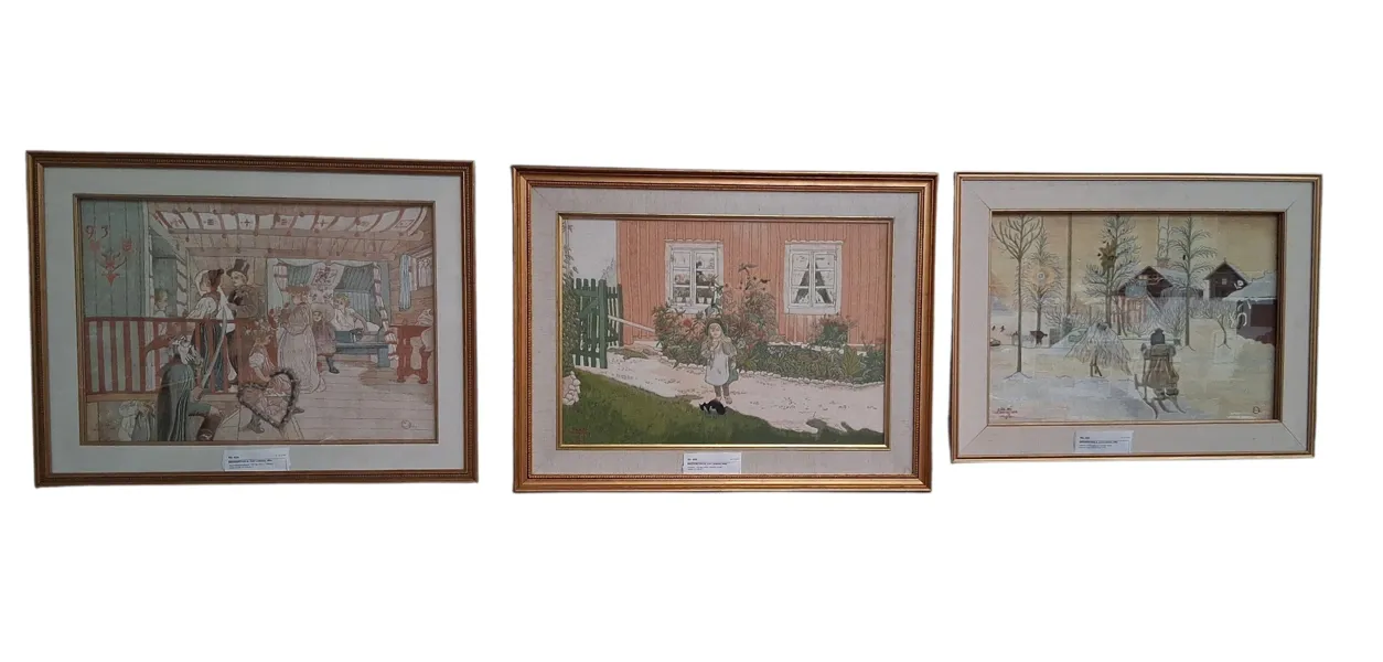 BRODERITAVLOR, 4 st, Carl Larsson, efter