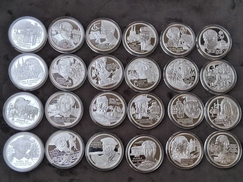 Mynt, silver, 24 st