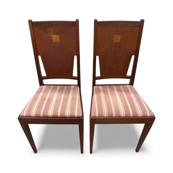 STOLAR, 4 st AB Nordiska Kompaniet, mörkt trä med intarsia