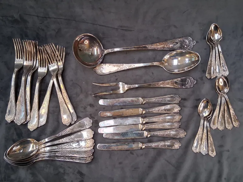 Parti bestick, silver