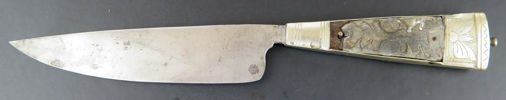 Kniv, smide med silverhandtag, 