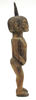 Fetisch, skuret trä, möjligen Dogon, Mali, 1900-tal, i form av stående man, h 45 cm, skador
